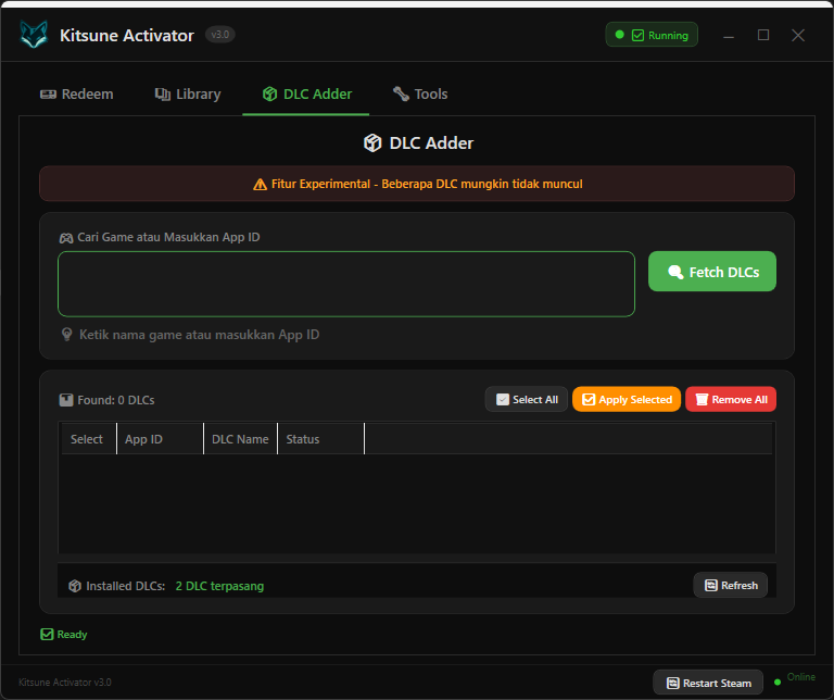 Kitsune DLCs Adder